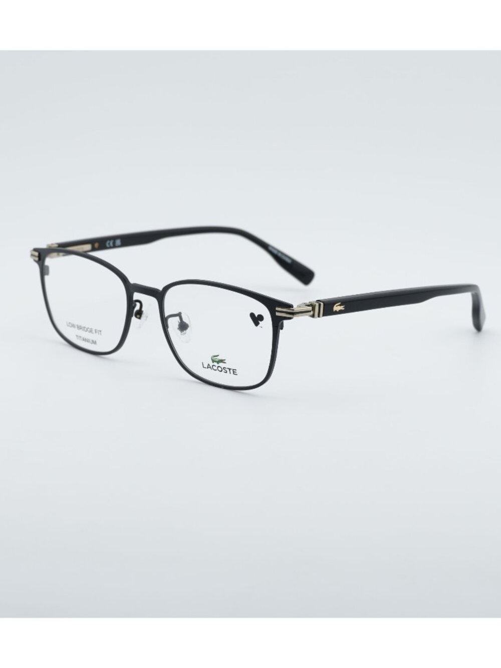 Lacoste L2530LB 002 Eyeglasses Black 52mm Rectangle Frame